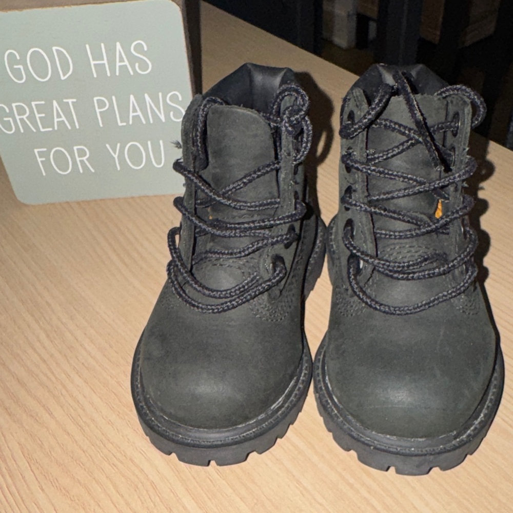 Timberland Kids Black Lace-Up Boots